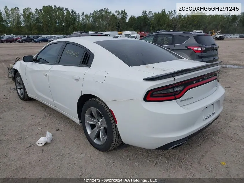 2C3CDXHG5GH291245 2016 Dodge Charger Sxt