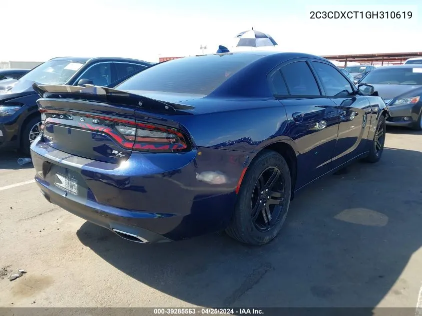 2016 Dodge Charger R/T VIN: 2C3CDXCT1GH310619 Lot: 39285563