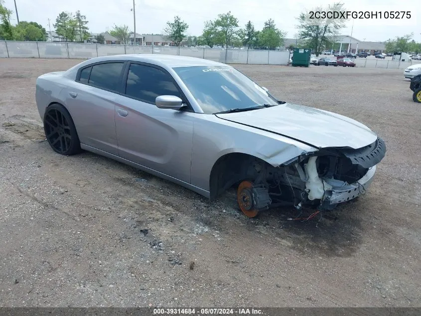 2016 Dodge Charger Se VIN: 2C3CDXFG2GH105275 Lot: 39314684