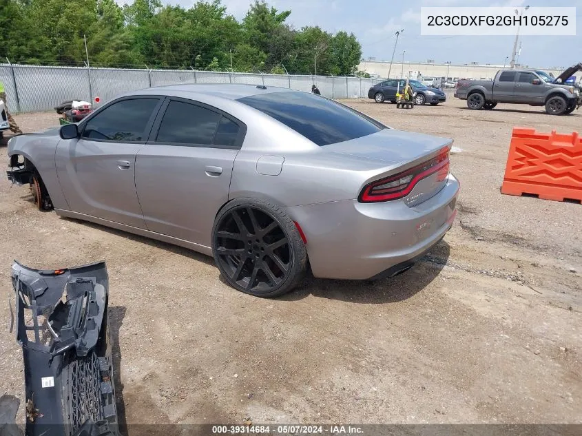 2016 Dodge Charger Se VIN: 2C3CDXFG2GH105275 Lot: 39314684