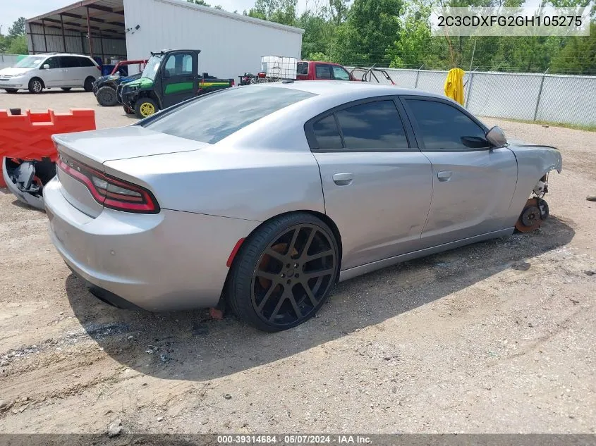 2016 Dodge Charger Se VIN: 2C3CDXFG2GH105275 Lot: 39314684