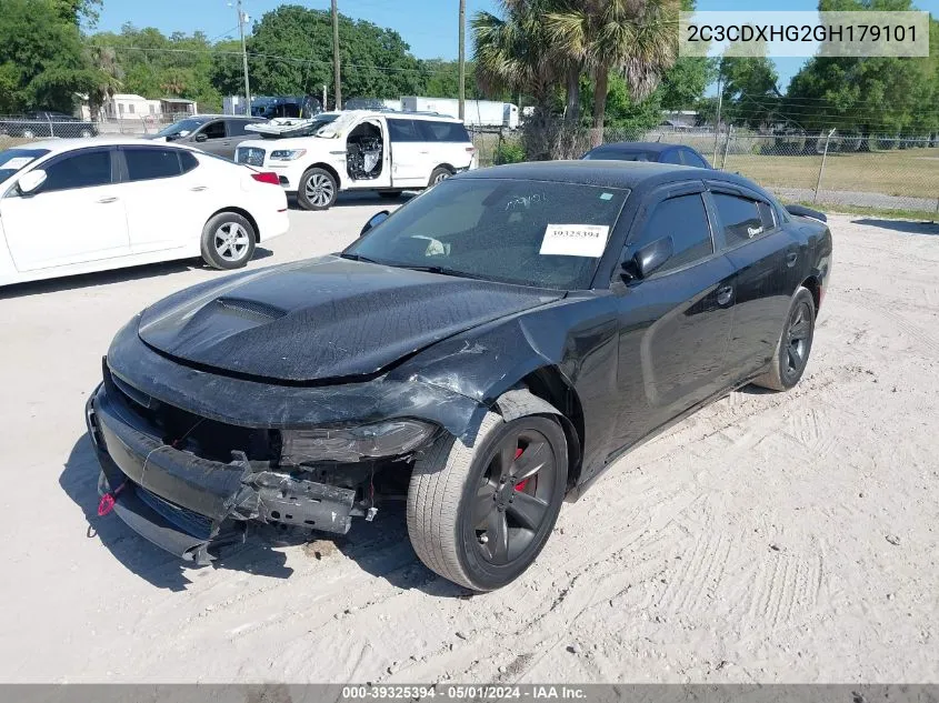 2016 Dodge Charger Sxt VIN: 2C3CDXHG2GH179101 Lot: 39325394