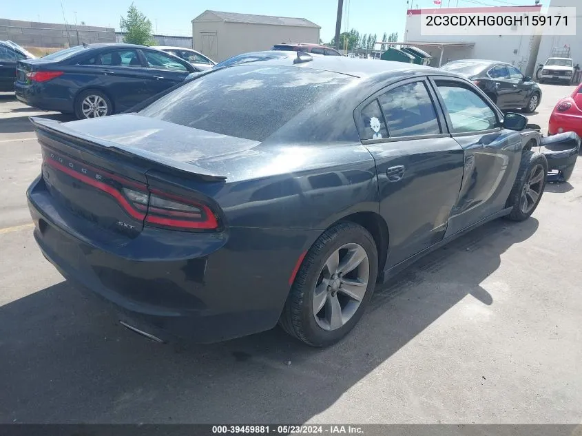 2016 Dodge Charger Sxt VIN: 2C3CDXHG0GH159171 Lot: 39459881