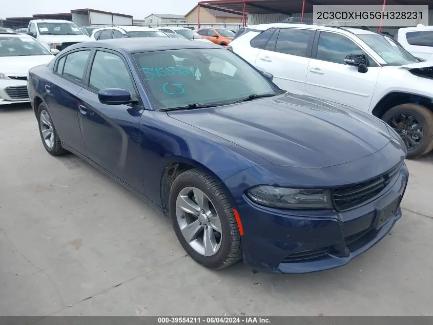 2016 Dodge Charger Sxt VIN: 2C3CDXHG5GH328231 Lot: 39554211