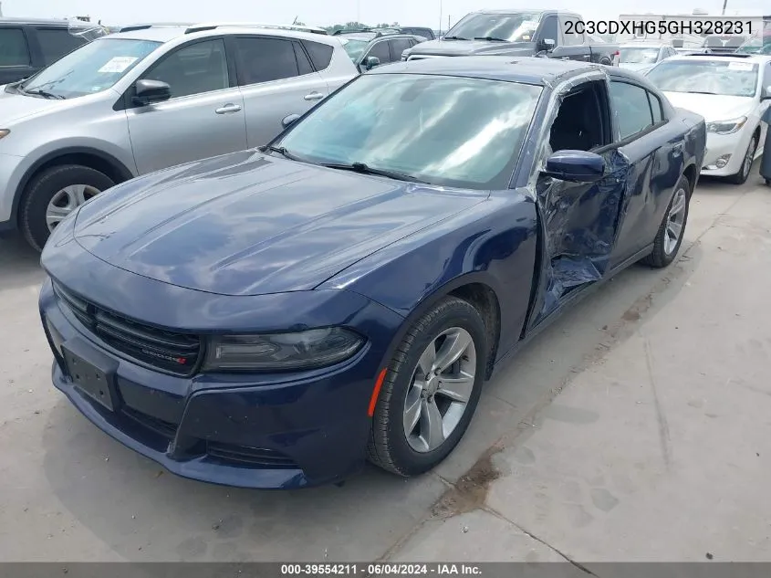 2016 Dodge Charger Sxt VIN: 2C3CDXHG5GH328231 Lot: 39554211