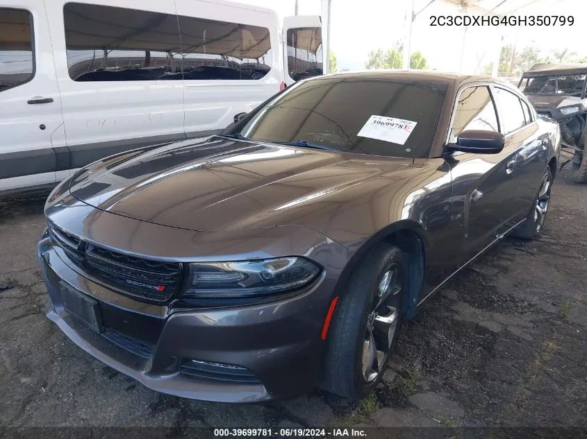 2016 Dodge Charger Sxt VIN: 2C3CDXHG4GH350799 Lot: 39699781