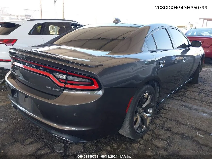 2016 Dodge Charger Sxt VIN: 2C3CDXHG4GH350799 Lot: 39699781