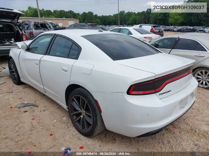 2016 Dodge Charger Se VIN: 2C3CDXBG9GH109037 Lot: 39748474