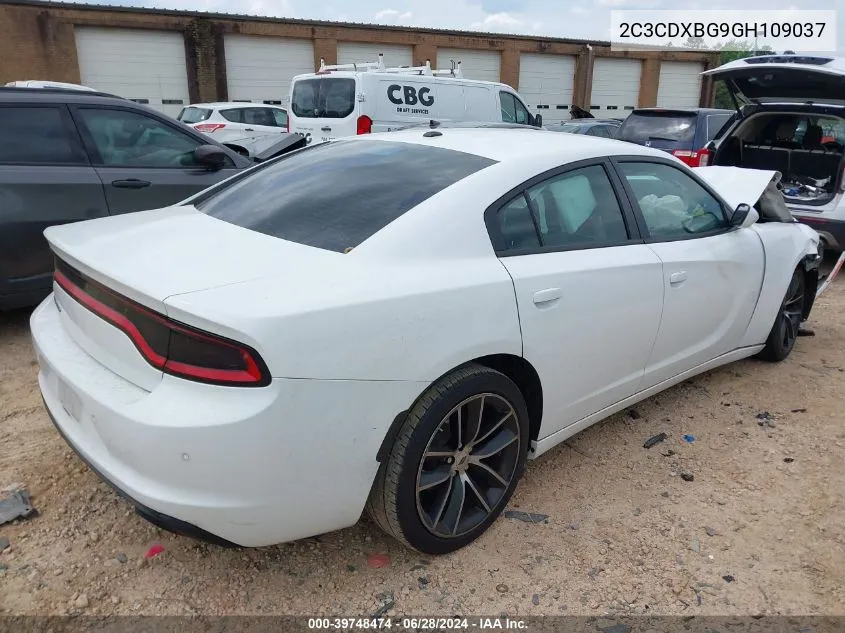 2016 Dodge Charger Se VIN: 2C3CDXBG9GH109037 Lot: 39748474