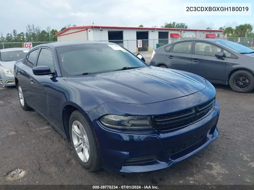 2016 Dodge Charger Se VIN: 2C3CDXBGXGH180019 Lot: 39775234