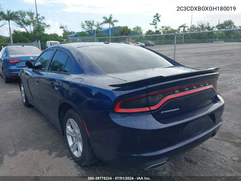 2C3CDXBGXGH180019 2016 Dodge Charger Se