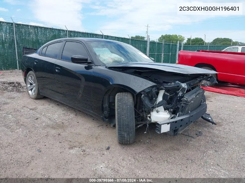 2016 Dodge Charger Sxt VIN: 2C3CDXHG0GH196401 Lot: 39798566