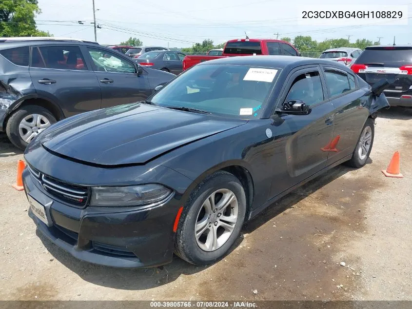 2016 Dodge Charger Se VIN: 2C3CDXBG4GH108829 Lot: 39805765