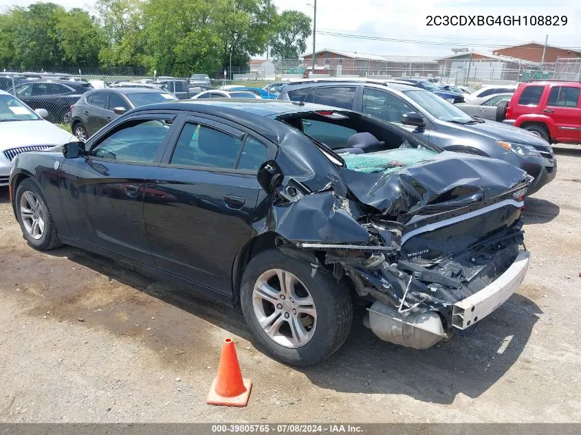 2016 Dodge Charger Se VIN: 2C3CDXBG4GH108829 Lot: 39805765