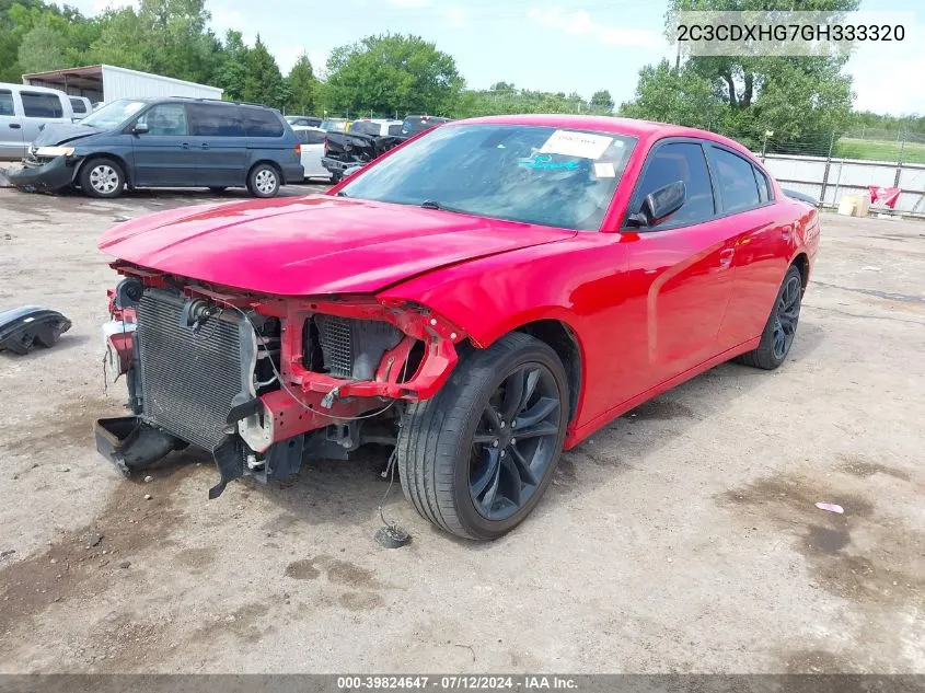 2016 Dodge Charger Sxt VIN: 2C3CDXHG7GH333320 Lot: 39824647