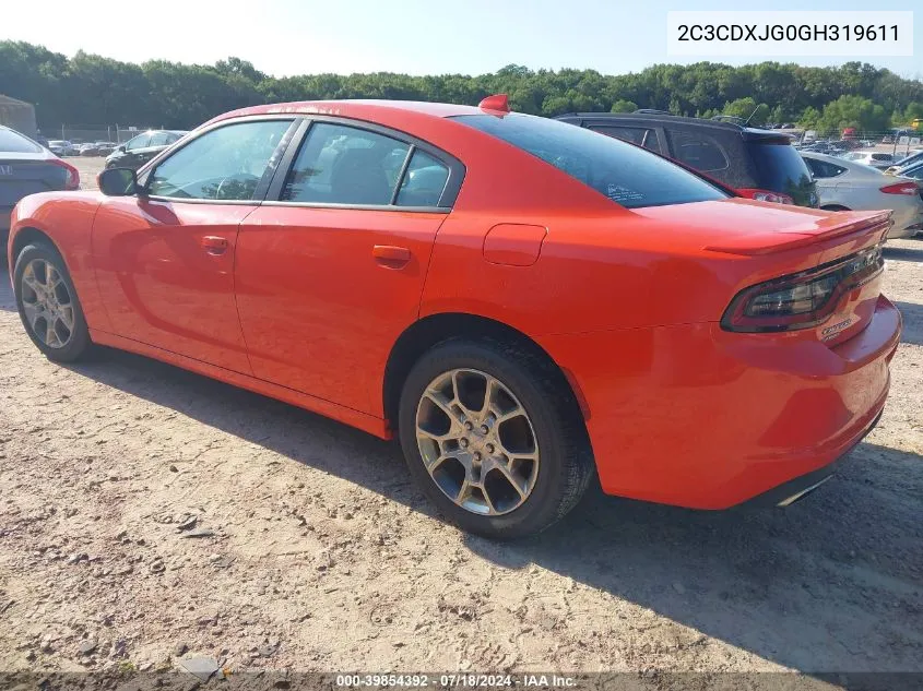 2016 Dodge Charger Sxt VIN: 2C3CDXJG0GH319611 Lot: 39854392