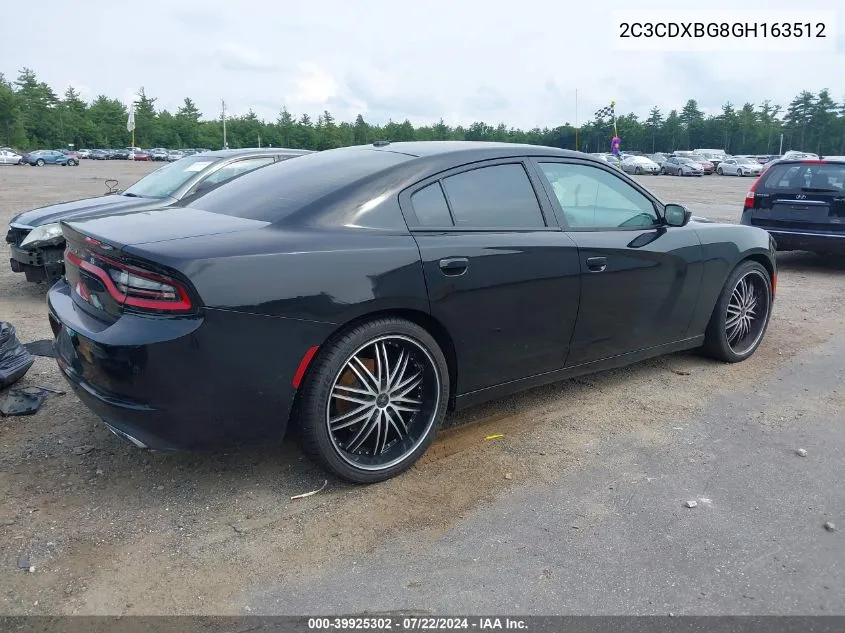 2016 Dodge Charger Se VIN: 2C3CDXBG8GH163512 Lot: 39925302