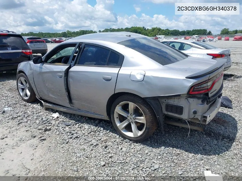 2016 Dodge Charger Se VIN: 2C3CDXBG6GH340378 Lot: 39975064