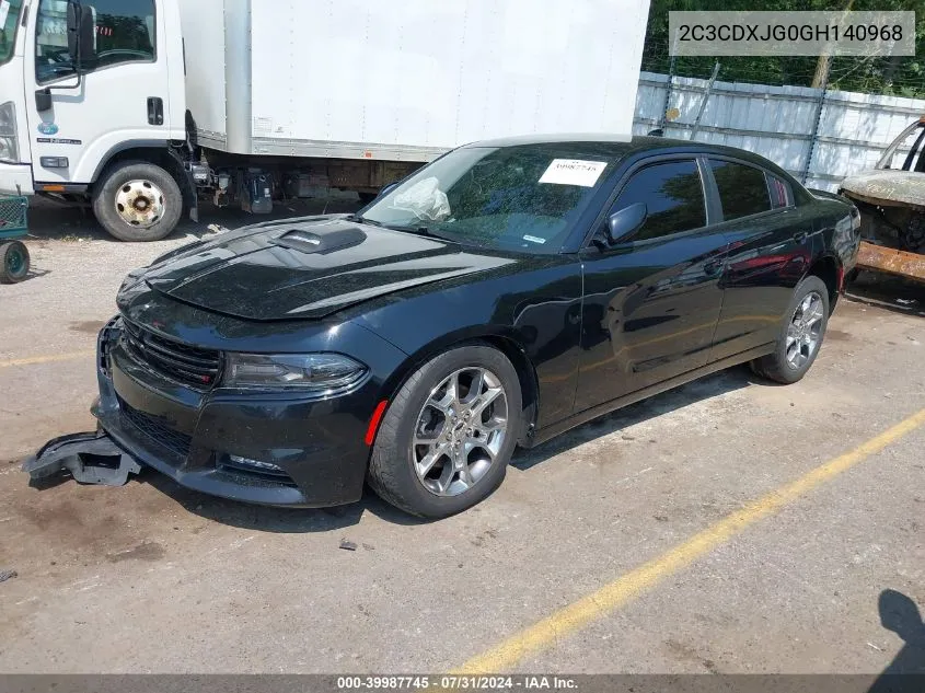 2016 Dodge Charger Sxt VIN: 2C3CDXJG0GH140968 Lot: 39987745