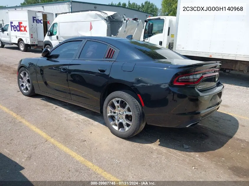 2016 Dodge Charger Sxt VIN: 2C3CDXJG0GH140968 Lot: 39987745