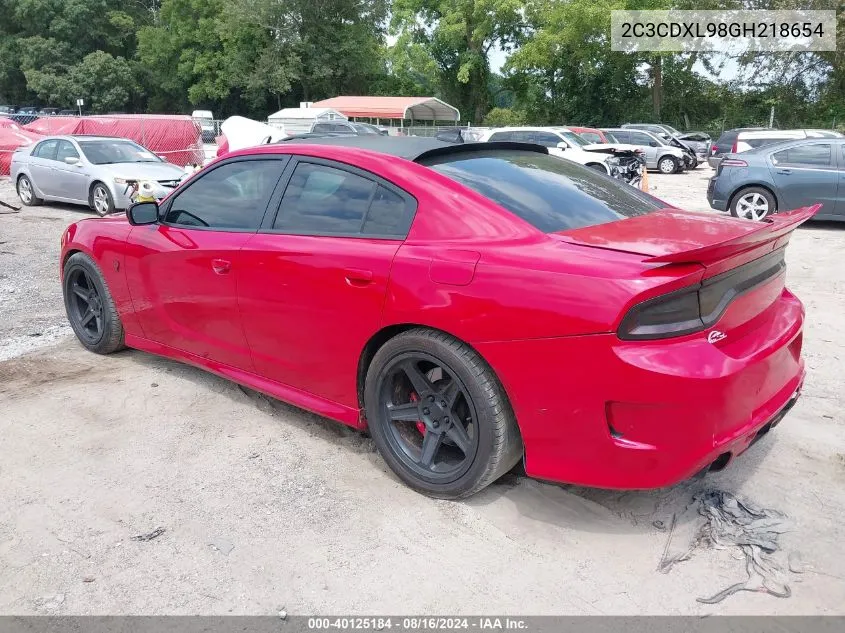 2C3CDXL98GH218654 2016 Dodge Charger Srt Hellcat