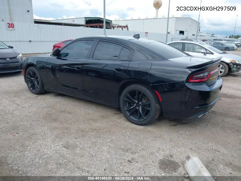 2016 Dodge Charger Sxt VIN: 2C3CDXHGXGH297509 Lot: 40148020