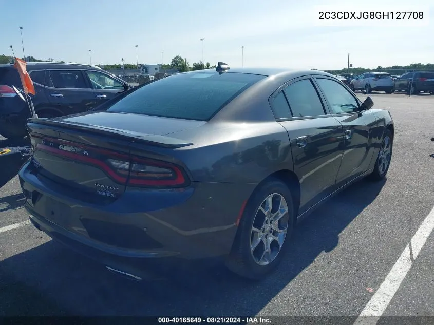 2016 Dodge Charger Sxt VIN: 2C3CDXJG8GH127708 Lot: 40165649