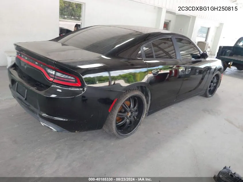 2C3CDXBG1GH250815 2016 Dodge Charger Se