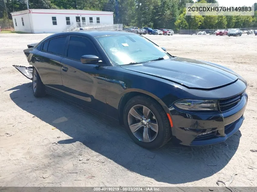 2016 Dodge Charger Sxt VIN: 2C3CDXHG7GH149883 Lot: 40190219