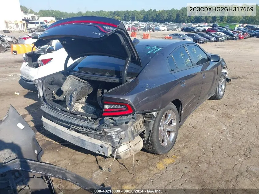 2C3CDXHG2GH317669 2016 Dodge Charger Sxt