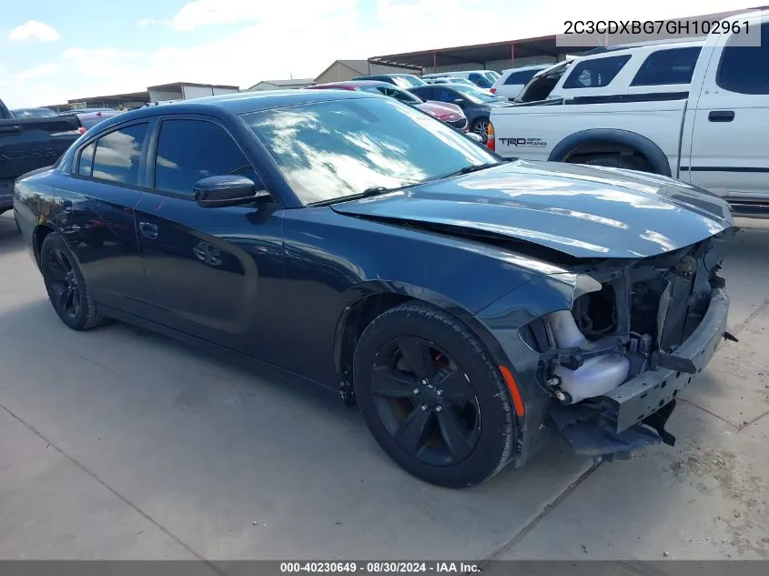 2C3CDXBG7GH102961 2016 Dodge Charger Se