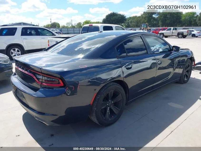 2C3CDXBG7GH102961 2016 Dodge Charger Se