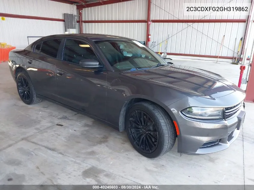 2016 Dodge Charger Se VIN: 2C3CDXFG2GH319862 Lot: 40245603