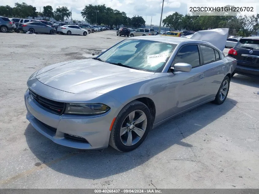 2016 Dodge Charger Sxt VIN: 2C3CDXHG1GH226702 Lot: 40268437