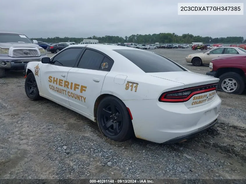 2016 Dodge Charger Police VIN: 2C3CDXAT7GH347385 Lot: 40281148