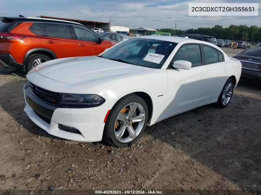 2C3CDXCT2GH355651 2016 Dodge Charger R/T