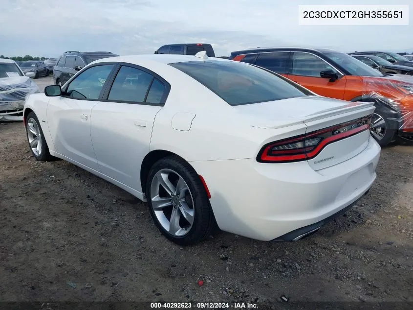 2C3CDXCT2GH355651 2016 Dodge Charger R/T