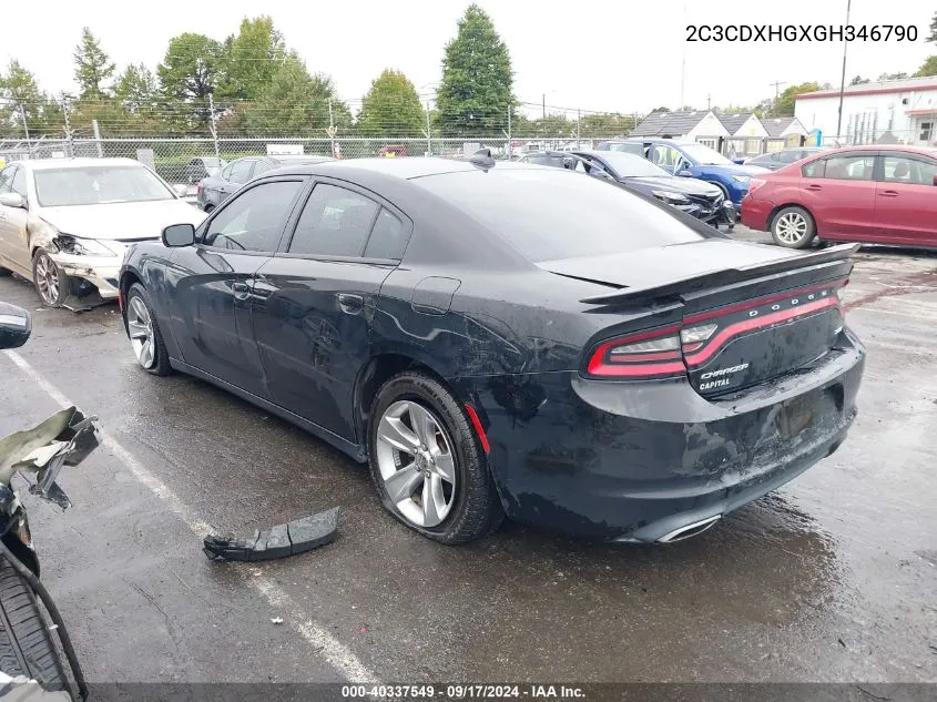 2C3CDXHGXGH346790 2016 Dodge Charger Sxt