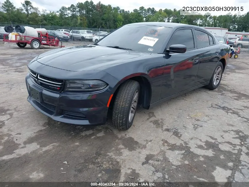 2016 Dodge Charger Se VIN: 2C3CDXBG5GH309915 Lot: 40343254