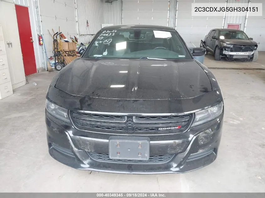 2C3CDXJG5GH304151 2016 Dodge Charger Sxt