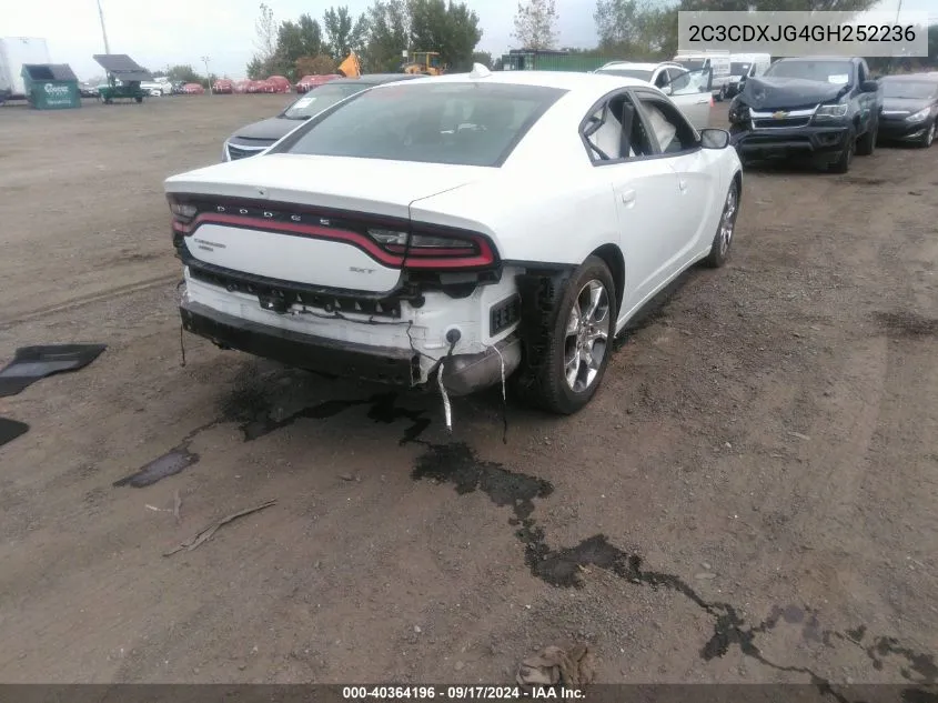 2016 Dodge Charger Sxt VIN: 2C3CDXJG4GH252236 Lot: 40364196