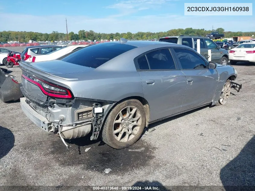 2016 Dodge Charger Sxt VIN: 2C3CDXJG3GH160938 Lot: 40373640