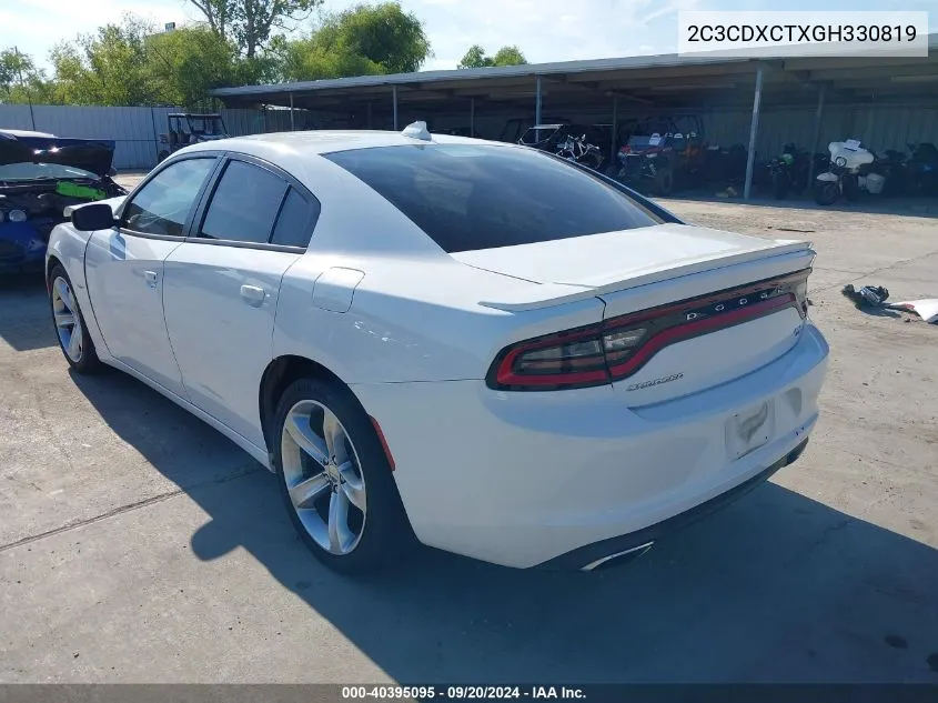 2016 Dodge Charger R/T VIN: 2C3CDXCTXGH330819 Lot: 40395095