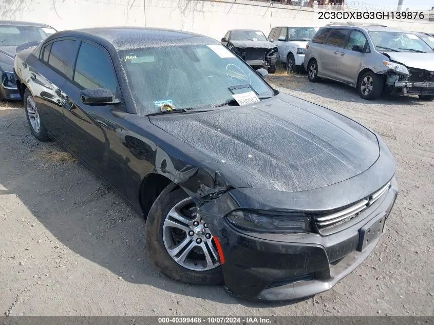 2016 Dodge Charger Se VIN: 2C3CDXBG3GH139876 Lot: 40399468