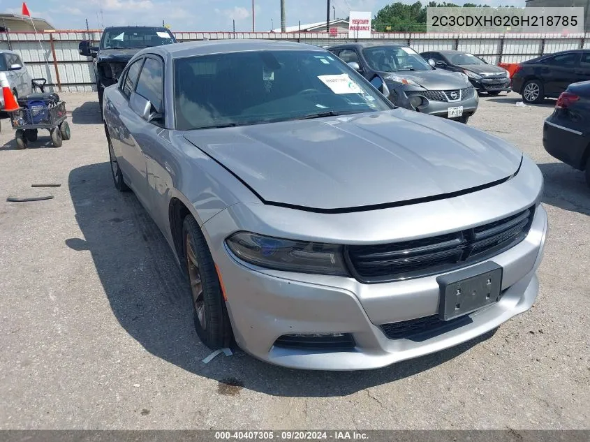 2016 Dodge Charger Sxt VIN: 2C3CDXHG2GH218785 Lot: 40407305