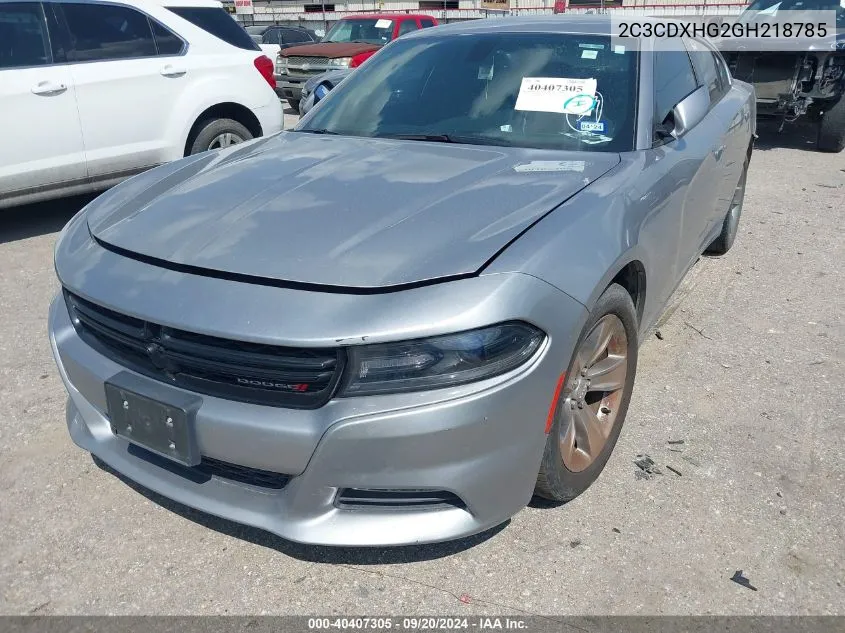 2C3CDXHG2GH218785 2016 Dodge Charger Sxt