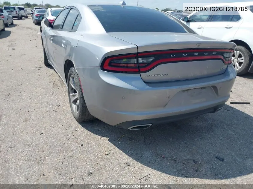 2C3CDXHG2GH218785 2016 Dodge Charger Sxt