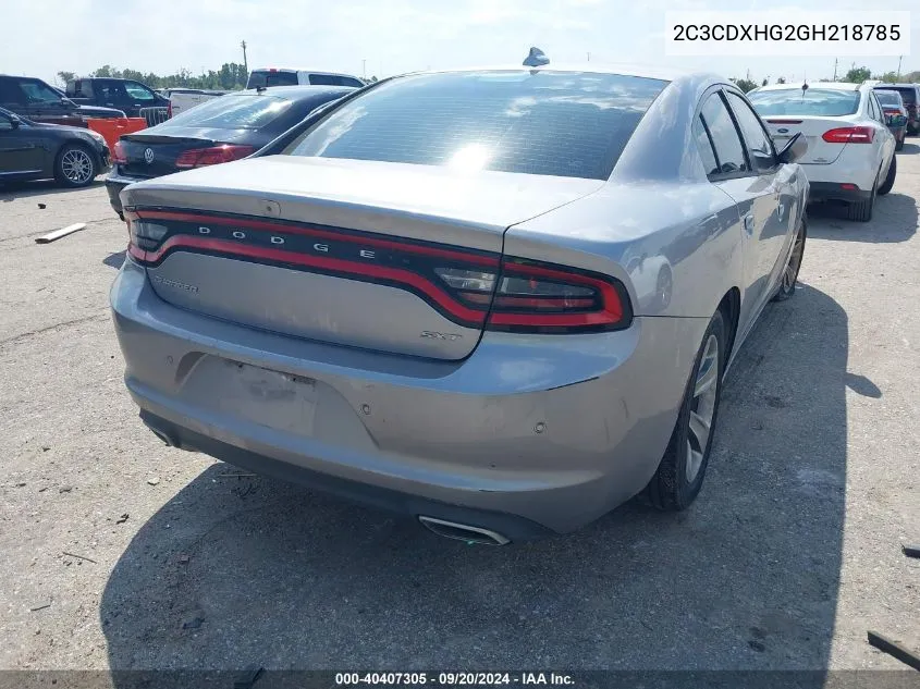 2C3CDXHG2GH218785 2016 Dodge Charger Sxt