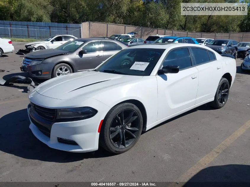 2C3CDXHGXGH205413 2016 Dodge Charger Sxt