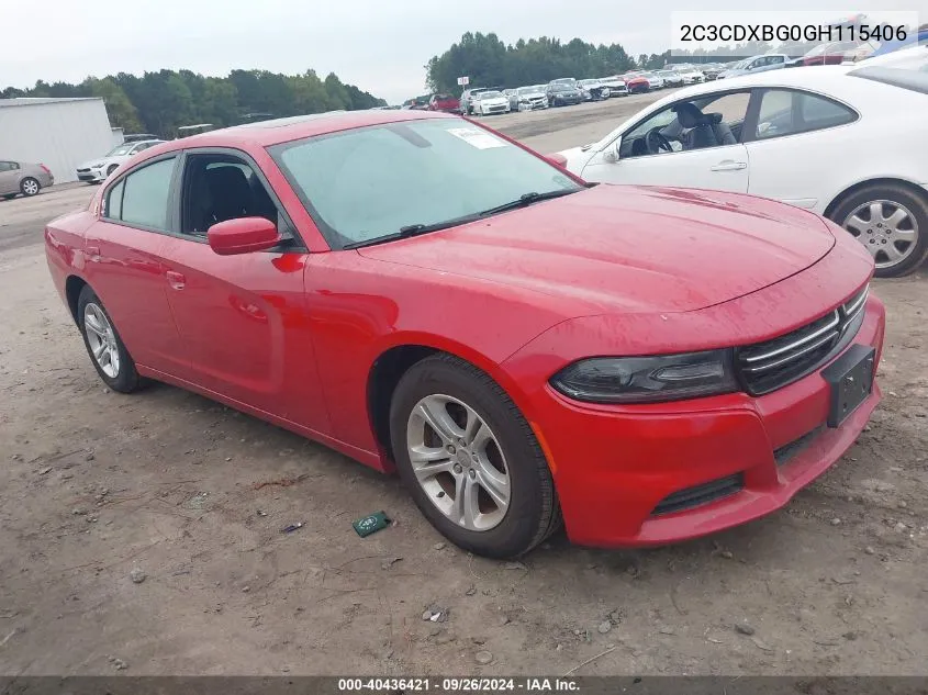 2C3CDXBG0GH115406 2016 Dodge Charger Se